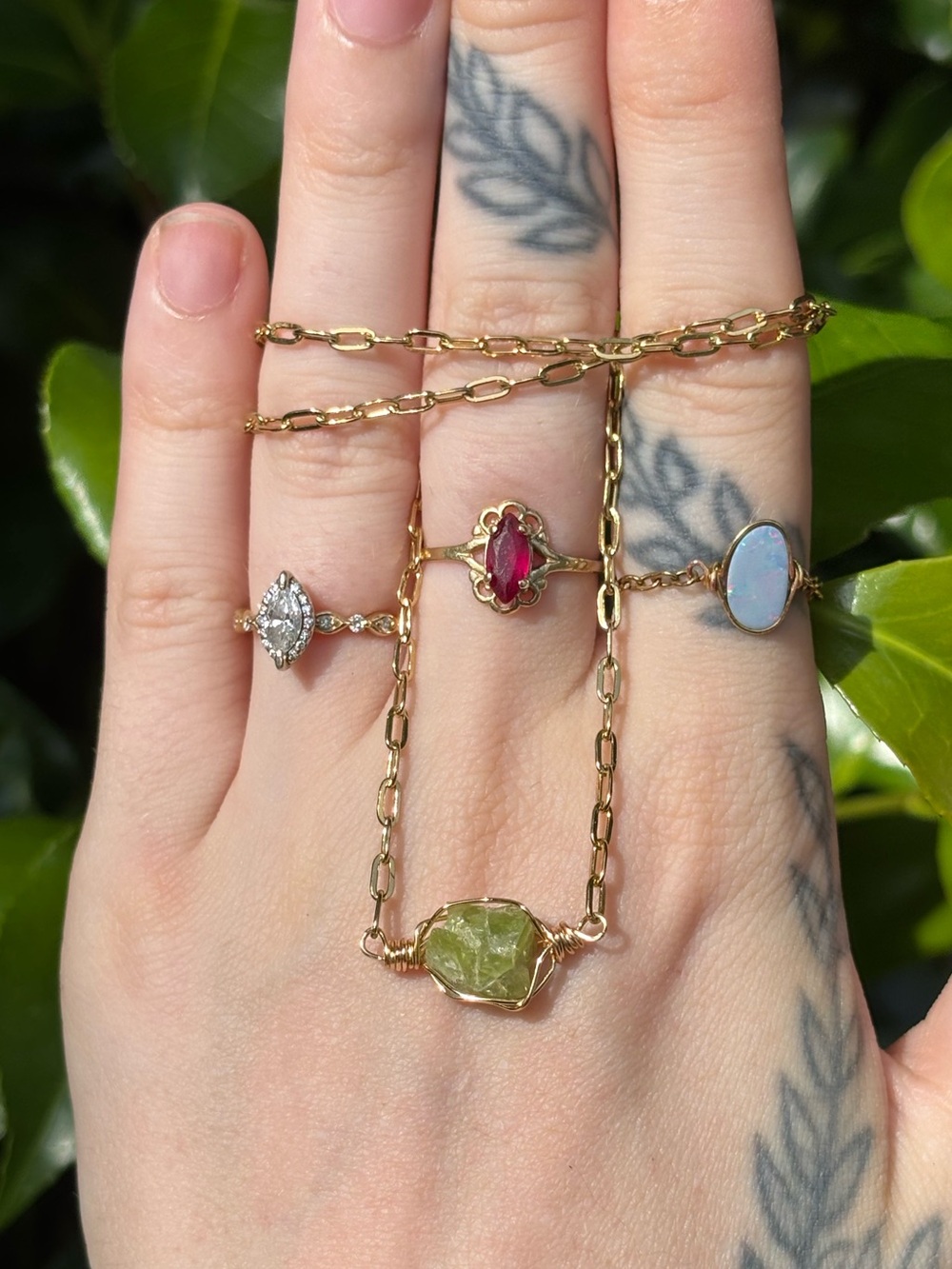 Peridot built in necklace
